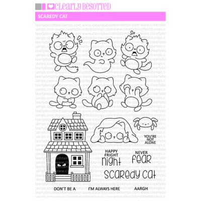 Clearly Besotted Clear Stamps - Scaredy Cat